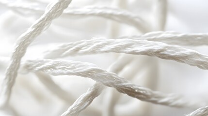 Close-up of dental floss being used to clean teeth, emphasizing personal hygiene and oral health care routine.