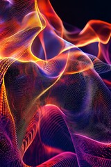 Fototapeta premium Energy flow background with smooth dynamic lines