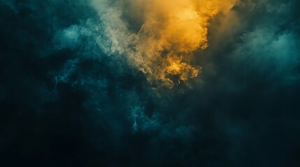 Fototapeta premium Dark teal and yellow gradient texture for dramatic backgrounds
