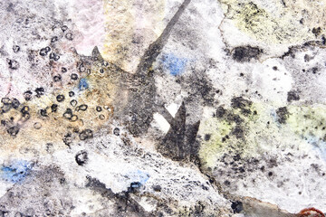 Abstract watercolor texture with natural patterns and subtle hues for creative artistic backgrounds.