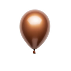 Obraz premium brown helium balloon. Birthday balloon flying for party and celebrations. Isolated on white background. Generative AI