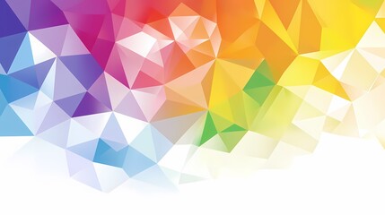Obraz premium A Vibrant Blend of Colorful Geometric Shapes Forming an Abstract, Engaging Pattern of Triangular Designs and Lively Hues.