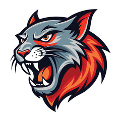 Cat Head Logo Vector Illustration Isolated On White Background Perfect for Branding and Graphic Design