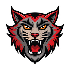 Cat Head Logo Vector Illustration Isolated On White Background Perfect for Branding and Graphic Design