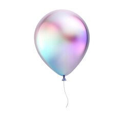 hologram  helium balloon. Birthday balloon flying for party and celebrations. Isolated on white background. Generative AI