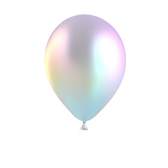 hologram  helium balloon. Birthday balloon flying for party and celebrations. Isolated on white background. Generative AI