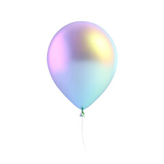 hologram  helium balloon. Birthday balloon flying for party and celebrations. Isolated on white background. Generative AI