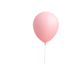 pink helium balloon. Birthday balloon flying for party and celebrations. Isolated on white background. Generative AI