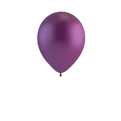 purple helium balloon. Birthday balloon flying for party and celebrations. Isolated on white background. Generative AI