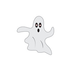 ghost halloween icon illustration flat