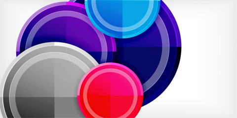 Obraz premium Geometric design abstract background - circles