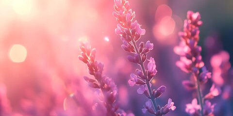 Obraz premium Gentle pink and purple bokeh light blur