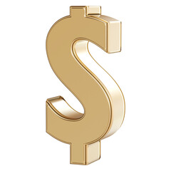Naklejka premium Dollar Symbol 3D Render