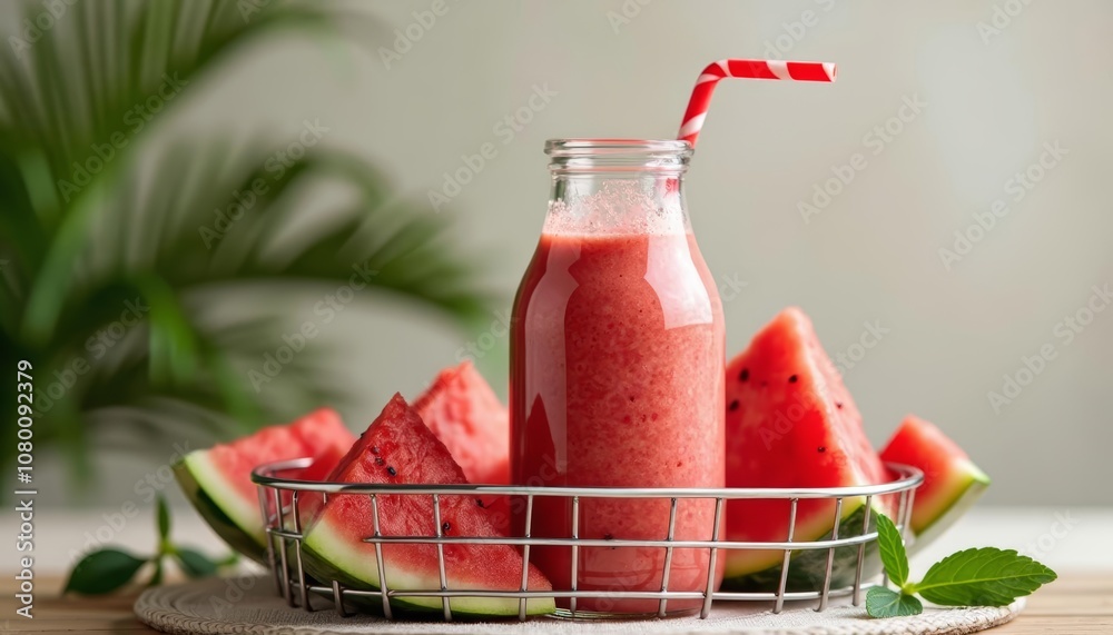 Wall mural  Refreshing Watermelon Juice Perfect for Summer