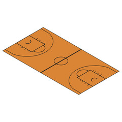 Basketball field icon vector. Basketball court illustration sign. Basketball symbol or logo.