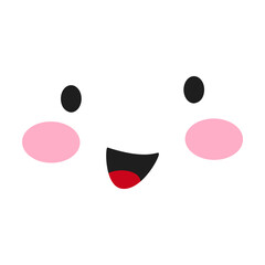 Cartoon face icon vector. Funny face illustration sign. Face symbol or logo.