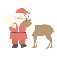 Santa and reindeer