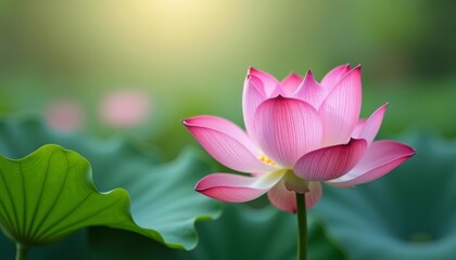 Fototapeta premium Pink Lotus Blossom in Bloom