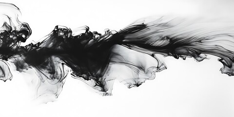 Fototapeta premium Abstract ink smears on paper