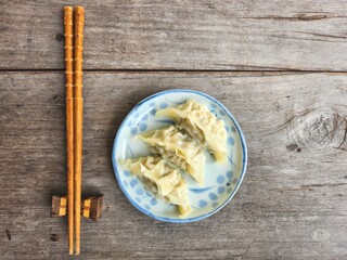 Steamed dumplings pork Chinese food