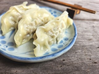 Steamed dumplings pork Chinese food