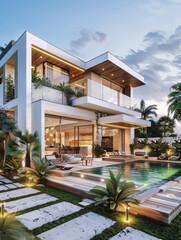 luxury home with pool