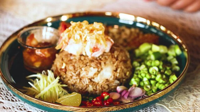 Shrimp Paste Fried Rice in Bangkok