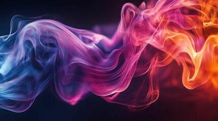 Abstract Swirling Smoke in Vibrant Colors