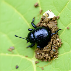 earth-boring dung beetle species Geotrupes stercorarius