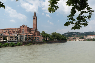 City view of Verona and the Adige river