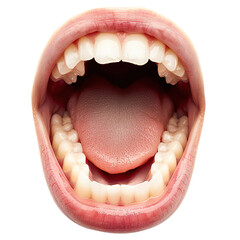 Open mouth isolated on a transparent background