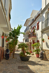 Fototapeta premium Estepona, charming old town of a Spanish town on the Costa del Sol on a summer holiday day.