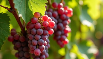  Vibrant Harvest  A Bounty of Red and Green Grapes