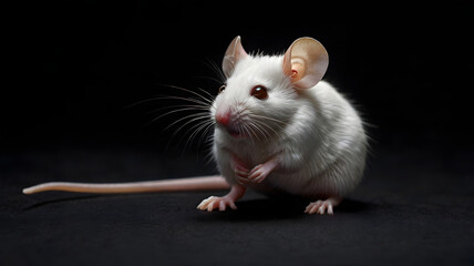 rat on black background