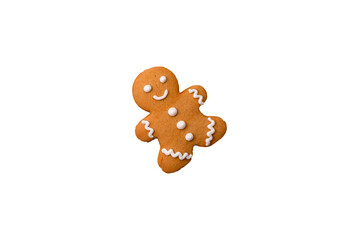 Homemade Christmas gingerbread cookies made as sweets