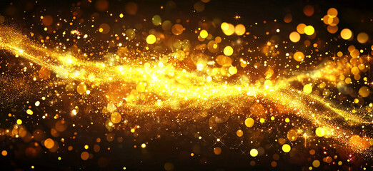 Naklejka premium A serene golden waves, inviting viewers to relax and unwind. The soft, gentle curves and warm glow
