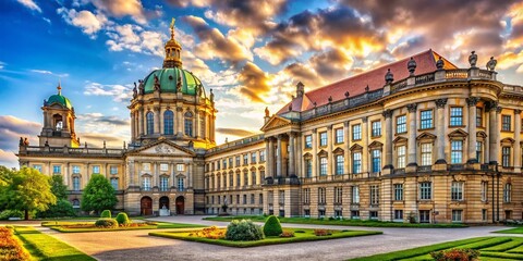 Obraz premium Historic Berlin medical university, capturing architectural depth.