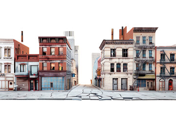 Street isolated on a transparent background