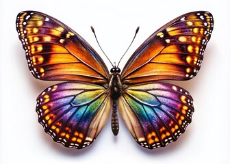 Obraz premium Low Light Butterfly Flat Illustration