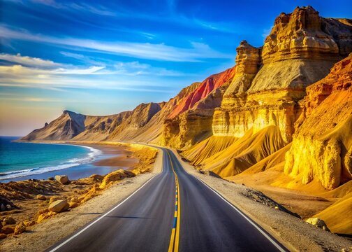 Makran Coastal Highway Balochistan Pakistan Macro Photography Selective Focus AI Art