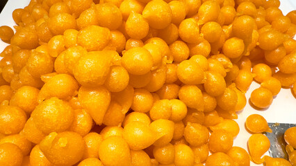 Thong Yot gold egg-yolk drops are an ancient Thai dessert known for their golden hue and rich sweetness Used in weddings and celebrations they symbolize prosperity and good fortune