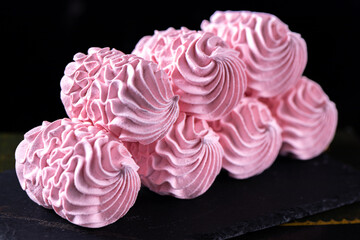 Cranberry marshmallows or marshmallows with a cup of tea. Natural Dietary Marshmallows