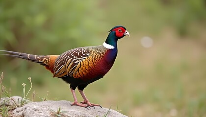 Obraz premium Vibrant Peafowl in Natural Habitat