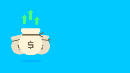 Business growth graph success with arrow, profit growing symbol, progress bar symbol.