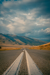 Mountain panorama of beautiful valley in Altai mountains. Altai Mountain range, North Altai, Gorny Altai republic, Russia.