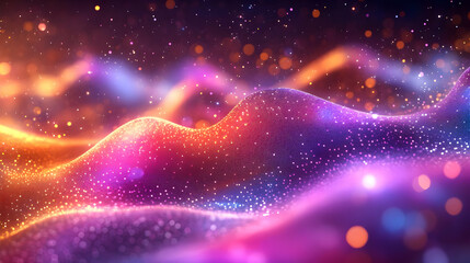Abstract Background with Sparkling Waves