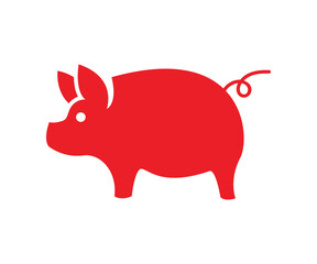 Pork pig design logo icon vector illustration