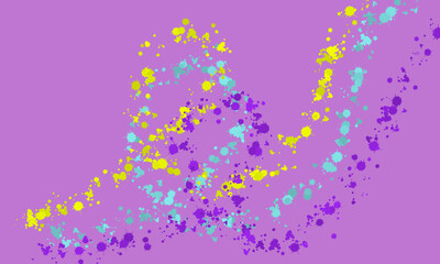 Purple background with abstract spots painting artistic creativity
