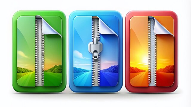 Zip File Icon - Document & File Management