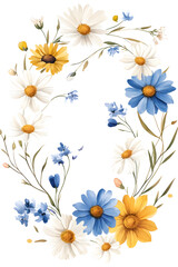 generation AI,Watercolor painted floral flowers